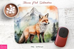 Watercolor Wild Animal Mouse Pad Sublimation Product Image 1