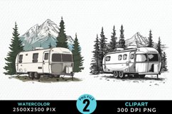 Watercolor Camping Graphics Clipart Product Image 1