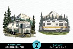Watercolor Camping Graphics Clipart Product Image 1