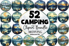 Watercolor Camping Clipart Bundle Product Image 1