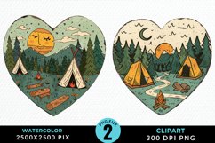 Watercolor Camping Clipart Bundle Product Image 4