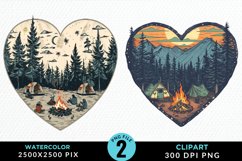 Watercolor Camping Clipart Bundle Product Image 2