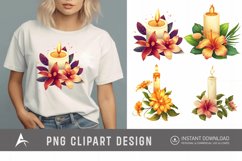 Watercolor Candle Clipart Product Image 1