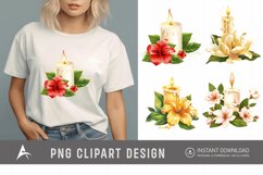 Watercolor Candle Clipart Product Image 1
