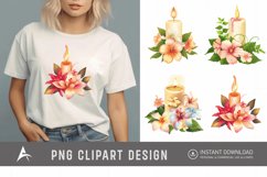 Watercolor Candle Clipart Product Image 1