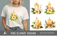 Watercolor Candle Clipart Product Image 1