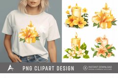 Watercolor Candle Clipart Product Image 1