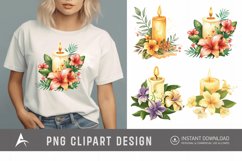 Watercolor Candle Clipart Product Image 1