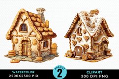 Watercolor Candyland House Art Clipart Product Image 1
