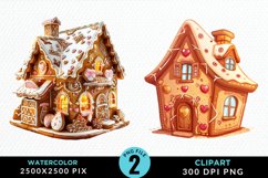 Watercolor Candyland House Art Clipart Product Image 1