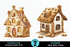 Watercolor Candyland House Art Clipart Product Image 1