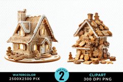 Watercolor Candyland House Art Clipart Product Image 1