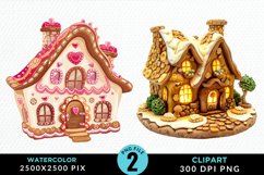Watercolor Candyland House Art Clipart Product Image 1