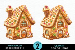 Watercolor Candyland House Design Clipart Product Image 1