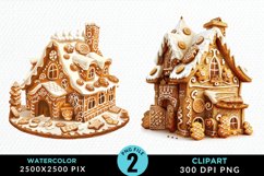 Watercolor Candyland House Art Clipart Product Image 1