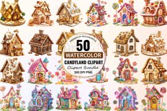 Watercolor Candyland Clipart Bundle Product Image 1