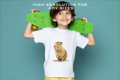 Watercolor Capybara Forest Animals Clipart PNG Illustration Image Watercolor  Transparent Print invitation t-shirt designs sublimation kids printable digital