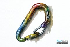 Watercolor Carabiner PNG Clipart Product Image 1