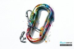 Watercolor Carabiner PNG Clipart Product Image 1