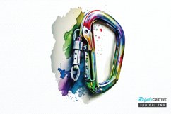 Watercolor Carabiner PNG Clipart Product Image 1