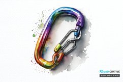 Watercolor Carabiner PNG Clipart Product Image 1