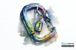 Watercolor Carabiner PNG Clipart Product Image 1