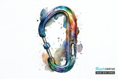 Watercolor Carabiner PNG Clipart Product Image 1