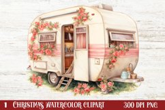 Watercolor Caravan Clipart, Caravan Clipart, Caravan Product Image 1