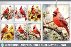 Bundle of six Watercolor Air Freshener designs.