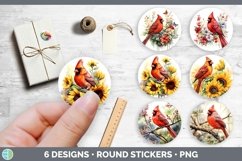 Bundle of six Watercolor Stickers designs.