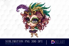 Carnival Chibi Watercolor Clipart Product Image 1