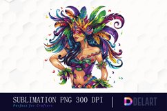 Carnival Girl Illustration Clipart Product Image 1