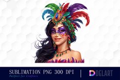 Carnival Girl Watercolor Clipart Product Image 1