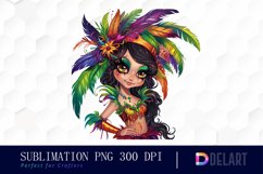 Carnival Girl Illustration Clipart Product Image 1