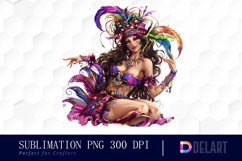 Carnival Girl Watercolor Clipart Product Image 1
