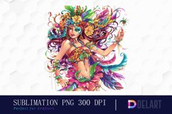 Carnival Girl Sublimation PNG Clipart Product Image 1