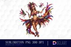 Carnival Girl Illustration Clipart Product Image 1