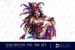 Carnival Girl Illustration Clipart Product Image 1
