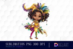 Carnival Girl Watercolor Clipart Product Image 1