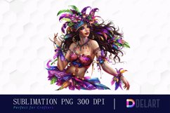 Carnival Girl Watercolor Clipart Product Image 1