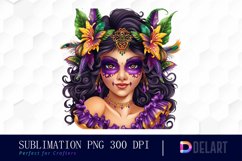 Carnival Girl Sublimation PNG Clipart Product Image 1