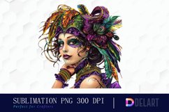 Carnival Girl Watercolor Clipart Product Image 1