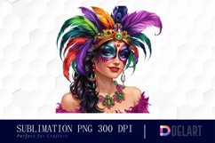 Carnival Girl Watercolor Clipart Product Image 1