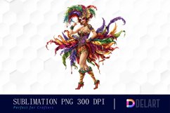 Carnival Girl Watercolor Clipart Product Image 1