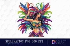Carnival Girl Watercolor Clipart Product Image 1