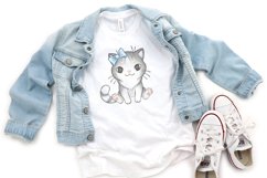 Watercolor cat sublimation design