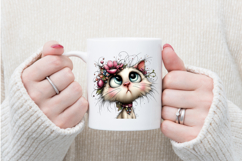 Watercolor Cat Clipart, Easter Sublimation PNG Product Image 4