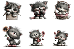 Watercolor Cat Clipart Bundle Product Image 2