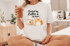 Watercolor Cat Coffee PNG Bundle Product Image 2