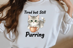 Watercolor Cat Coffee PNG Bundle Product Image 3